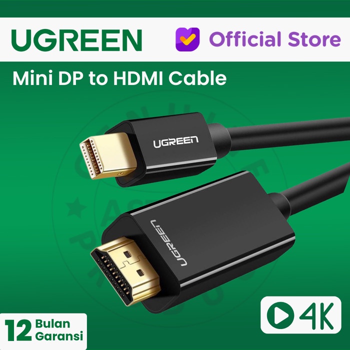 Jual Ugreen Kabel Mini Dp To Hdmi Meter Md Shopee Indonesia