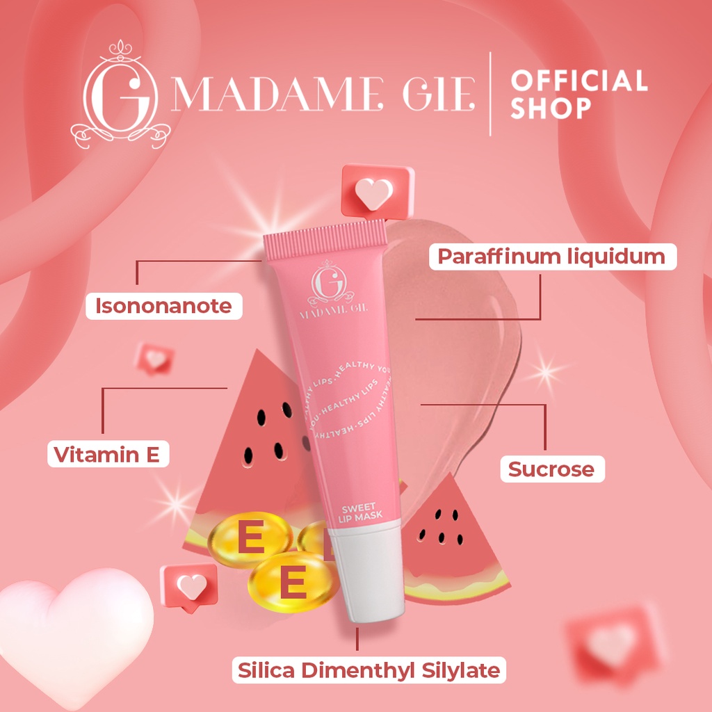 Jual MADAME GIE SWEET LIP MASK WITH SCRUB MASKER SCRUB BIBIR Shopee