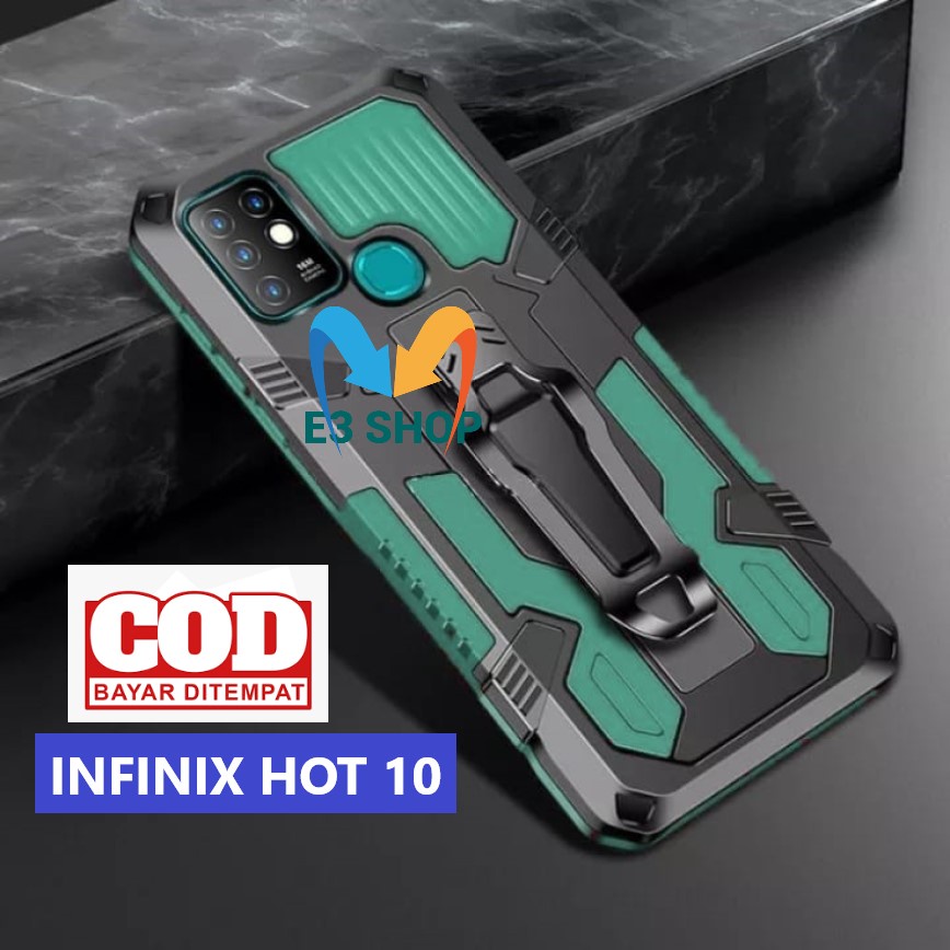 Jual Infinix Hot 10 Casing Standing Back Klip Hard Case Robot New Cover Shopee Indonesia 1599