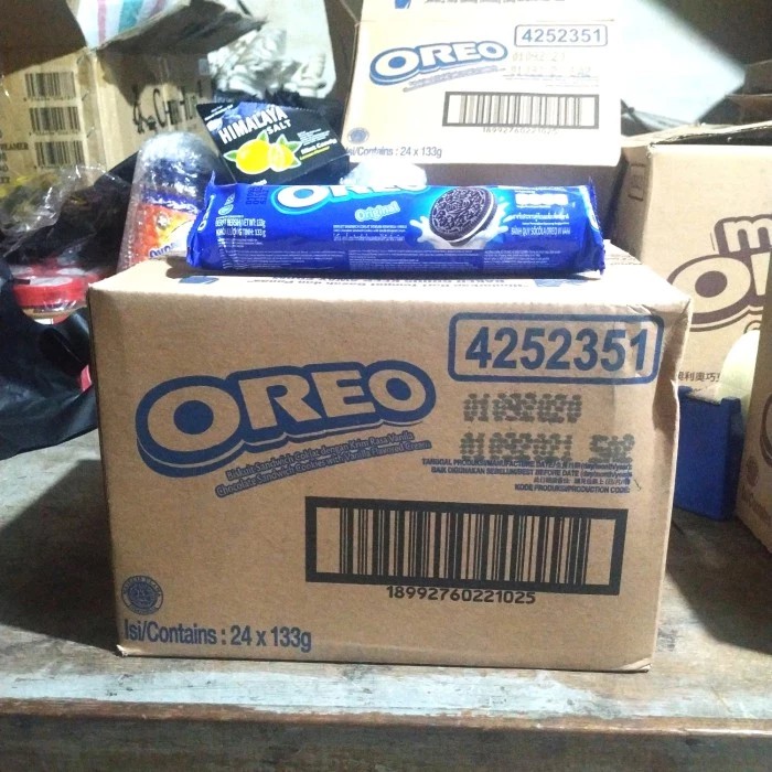 Jual Oreo vanilla 133gr 1 box (24 x 133g) | Shopee Indonesia