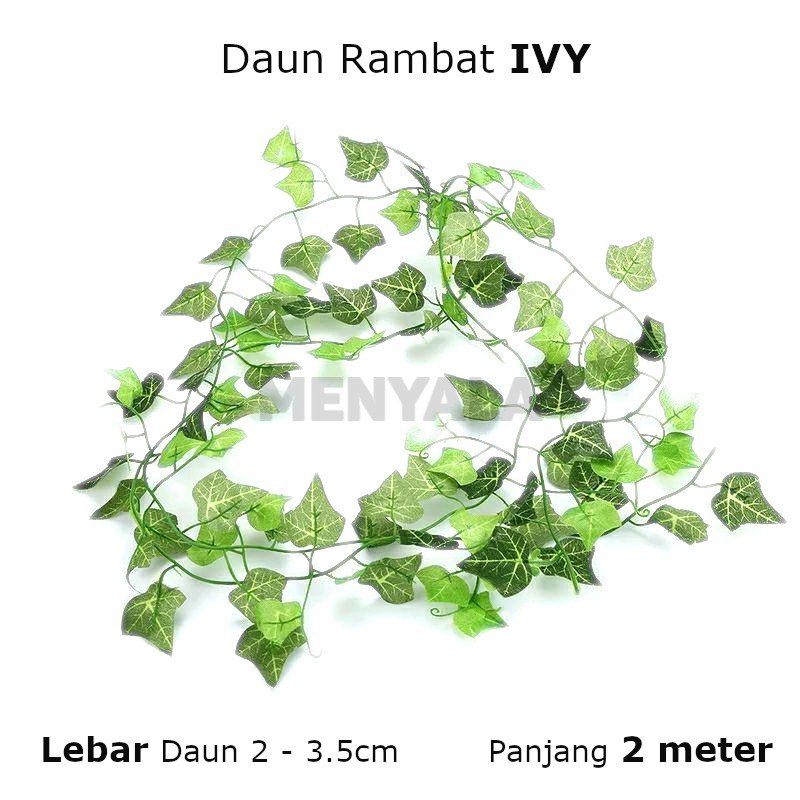 Jual Daun IVY 2m / Daun Rambat Plastik / Hiasan Dinding / Artificial ...