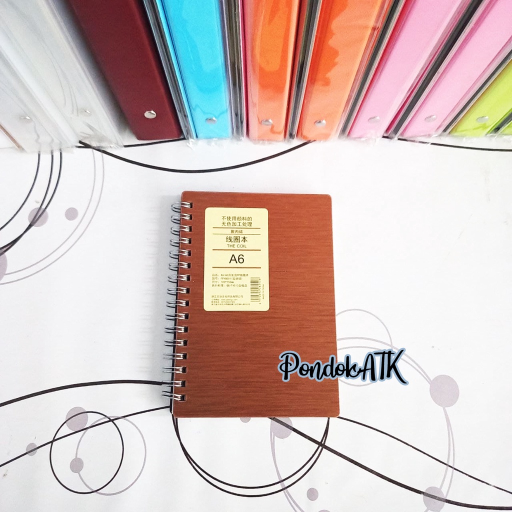 Jual Notebook A6 Cover Tebal Elegan Metalik Notebook Spiral Cover Tebal ...