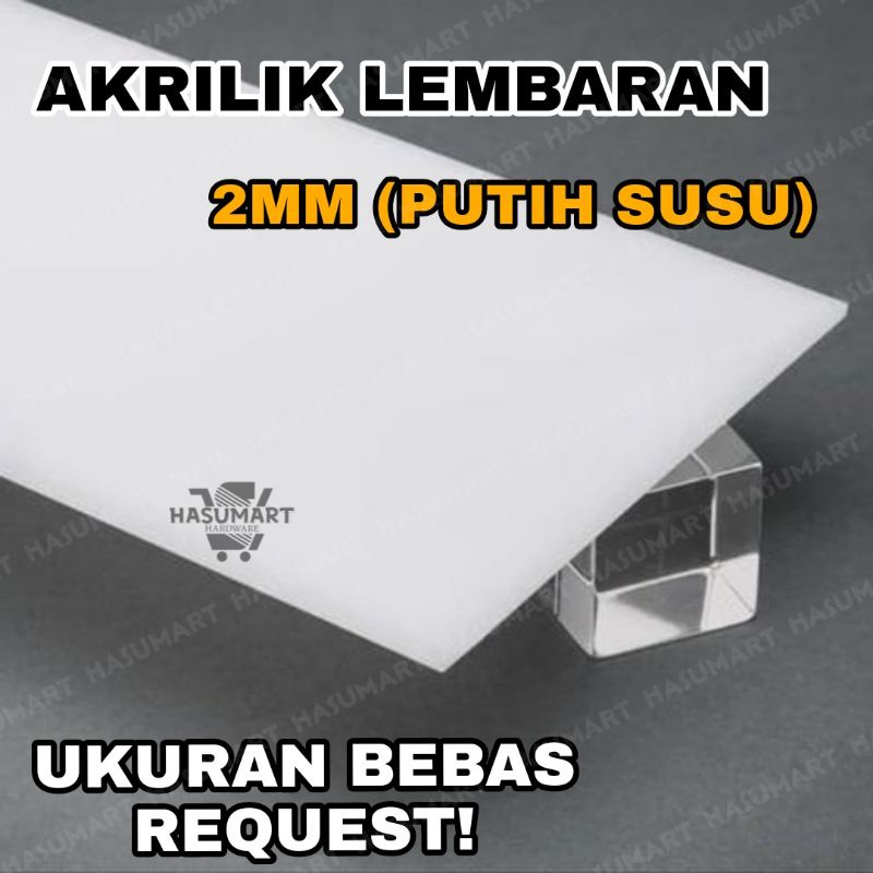 Jual Akrilik lembaran Custom 2mm Putih Susu (Kaca Acrylic) | Shopee