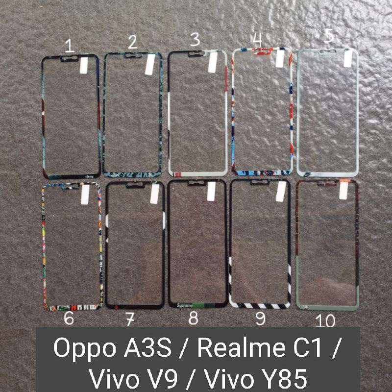 Jual Tempered glass Oppo A3S Oppo A5 Realme C1 Vivo V9