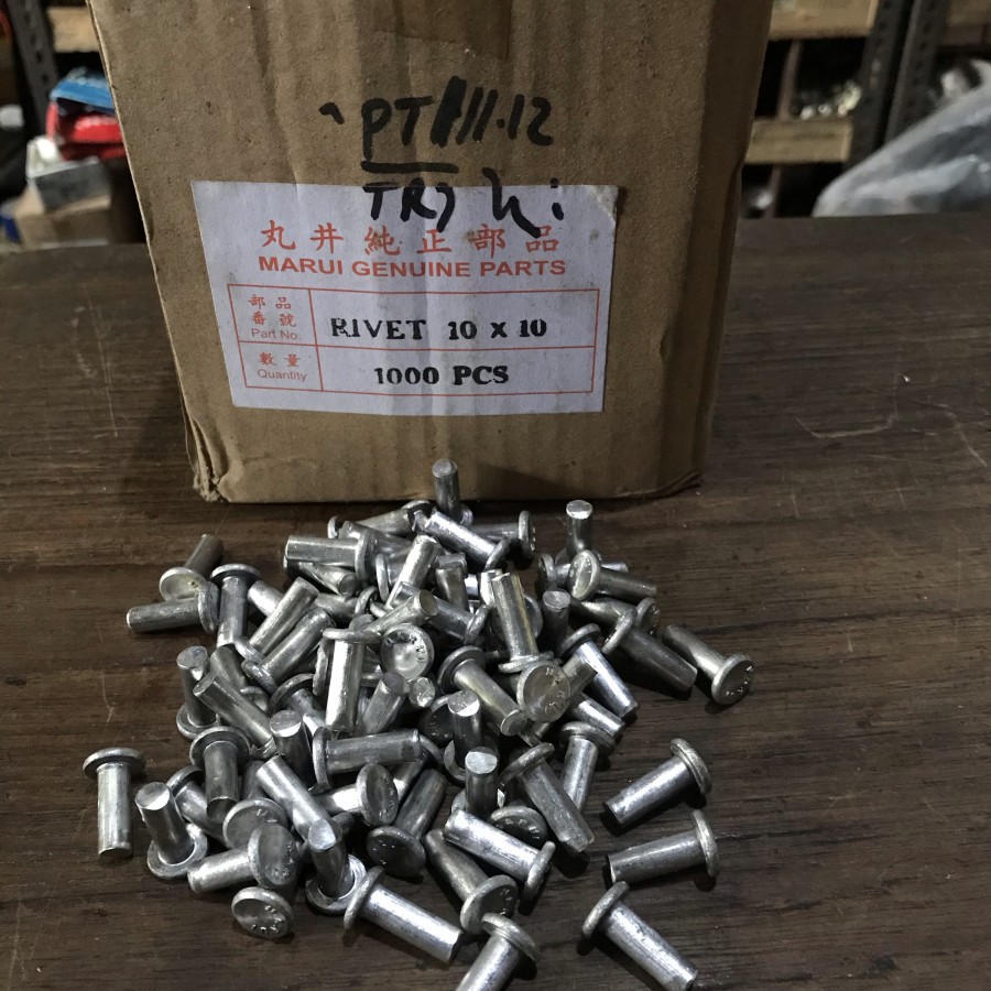 Jual 50 Biji Paku Kampas Rem / Paku Keling / Rivet Ukuran 10x10 Untuk ...