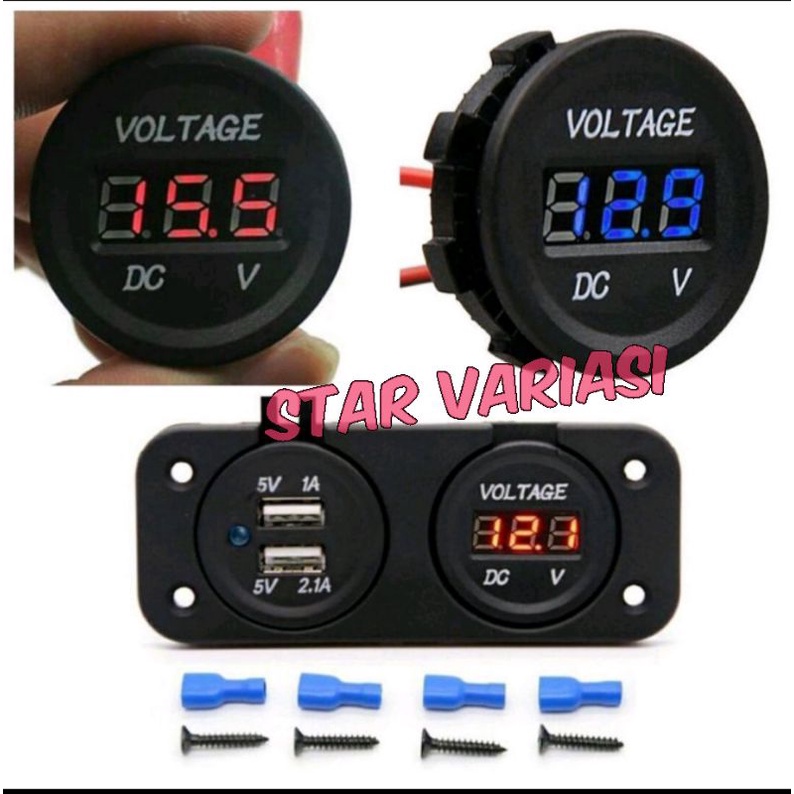 Jual Voltmeter Charger Hp Usb Body Nmax All New Pcx Aerox Mio