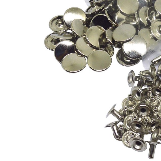 Jual Paku Keling / Rivet / Centang 15mm Isi 100 Set Warna Nikel V 2734 ...