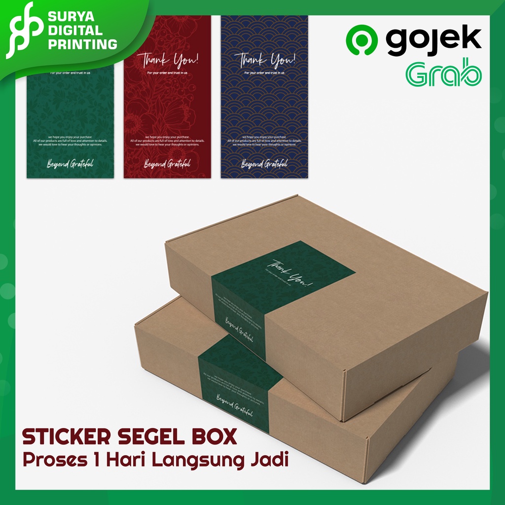 Jual Sticker Segel Box Persegi Segel Kemasan Hampers Box Kotak Stiker Kotak Kemasan Shopee