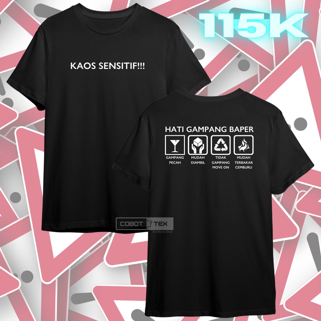 Jual Kaos sablon satuan/Kaos Sindirian dan senstitif/Kaos Warna Hitam