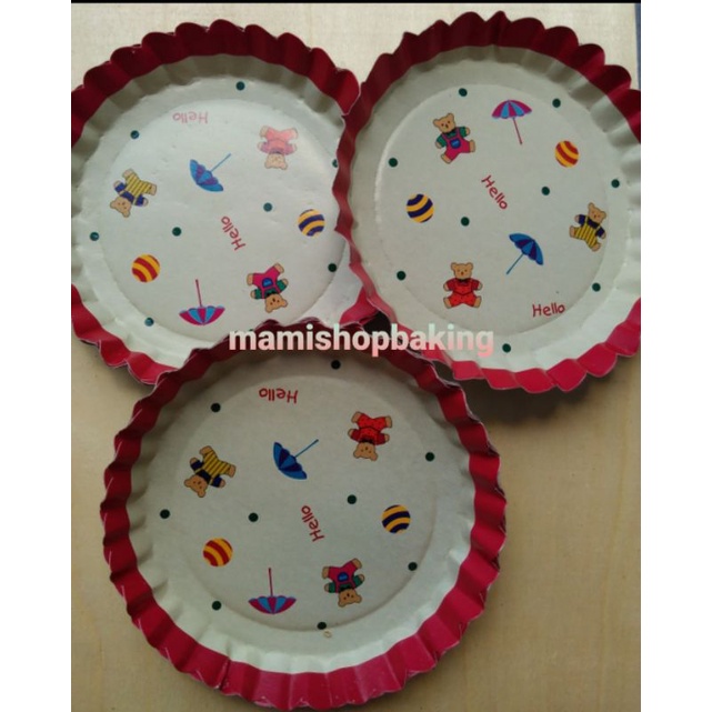 Jual Piring Kertas Untuk Kue Tart Isi Motif Boneka Shopee