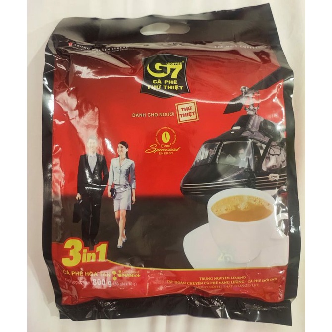 Jual Kopi Vietnam G7 Instant Coffee 3in1 Trung Nguyen50 sachet x 16
