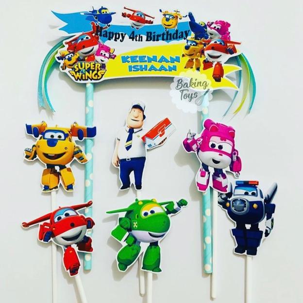 Jual Super Wings Topper Cake Birthday Hiasan Kue Ulang Tahun Shopee Indonesia