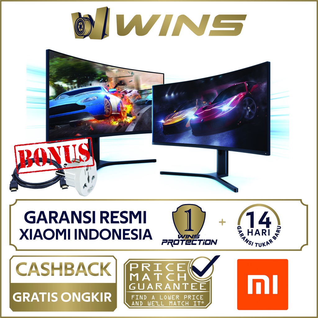Jual Xiaomi Mi Monitor Gaming Curved 34 Inch 144Hz WQHD Garansi Resmi 1 ...
