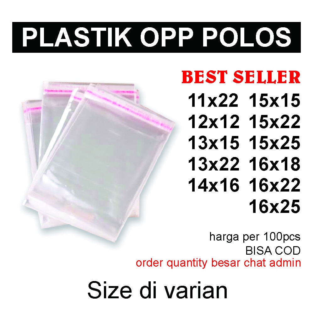 Jual Plastik Opp Plastik Seal Plastik Lem Plastik Opp Baju Plastik Opp Makanan Shopee 9278