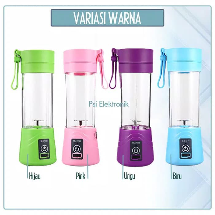 Portable Juicing Cup 500ml BUAH JUICER ELEKTRIK Blender JUS MUDAH DI BAWA  SEHAT SEGAR