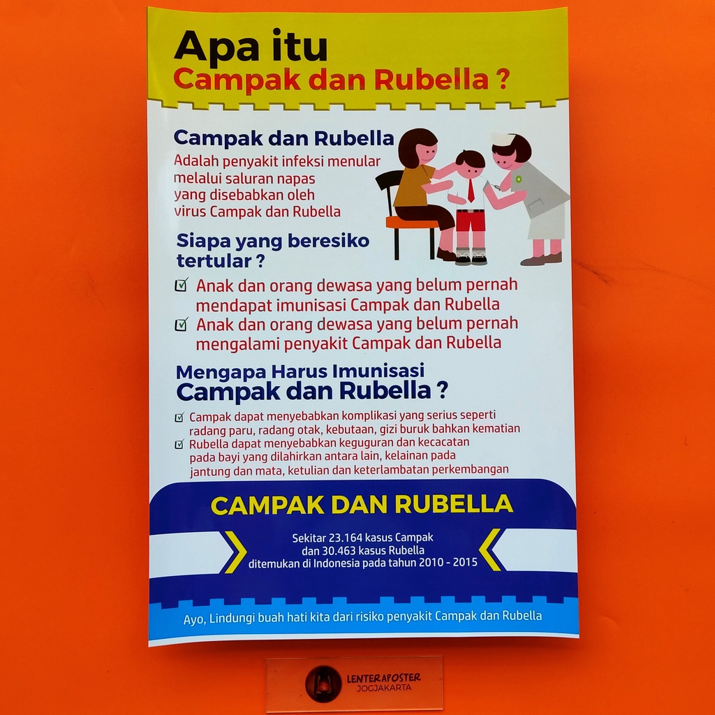 Jual Poster Imunisasi MR, Poter MR Rubella Laminasi Glossy | Shopee ...