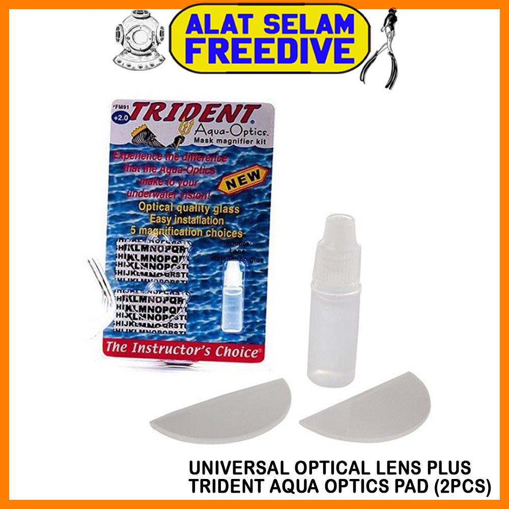 Jual Universal Optical Lens Lensa Plus Scuba Diving Mask Trident Aqua