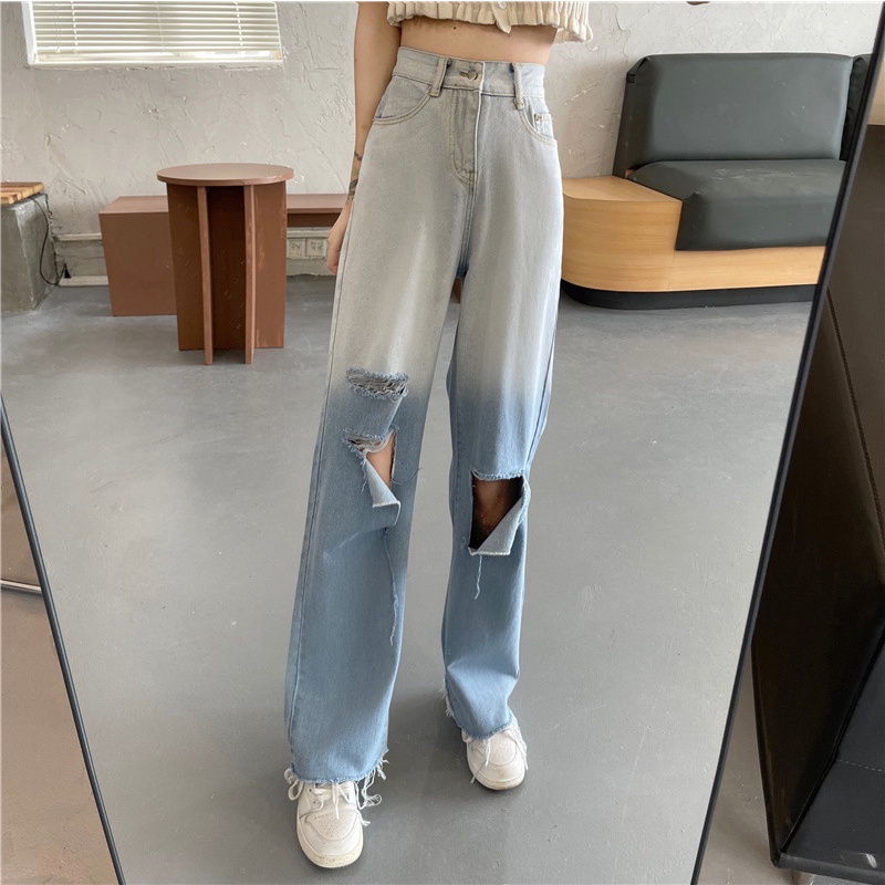 Jual Vnl Korean ripped jeans | Shopee Indonesia