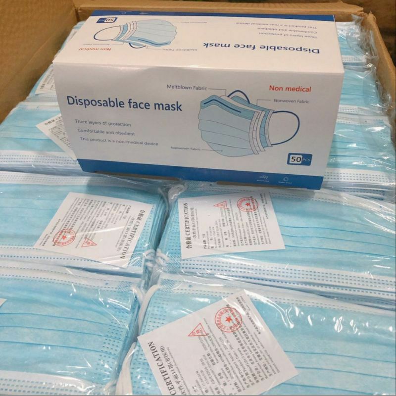 Jual masker 3 ply disposable 3ply 50 pcs + boxs random | Shopee Indonesia
