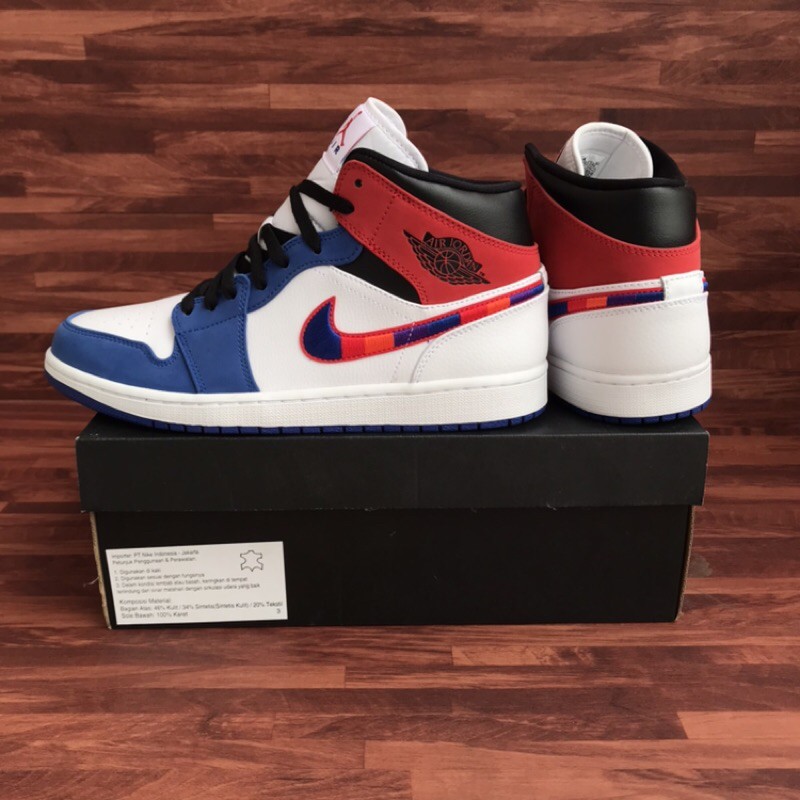 Air jordan 1 outlet mid se multicolor swoosh