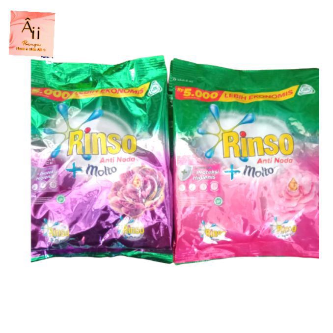 Jual Rinso 5000 240gr detergen bubuk merk Rinso 5000 rupiah | Shopee ...