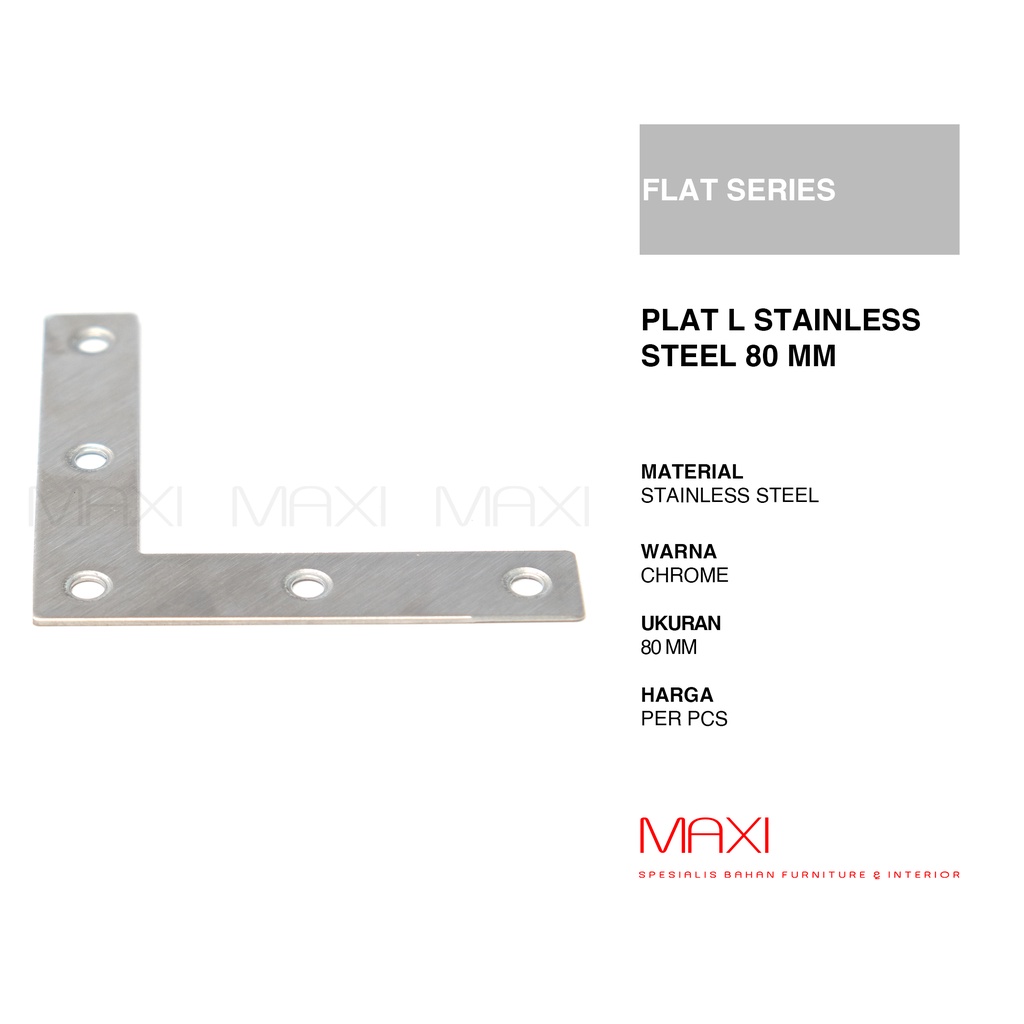 Jual Plat L-Shape Stainless Steel - Bracket Flat Reparasi Joint Fixing ...