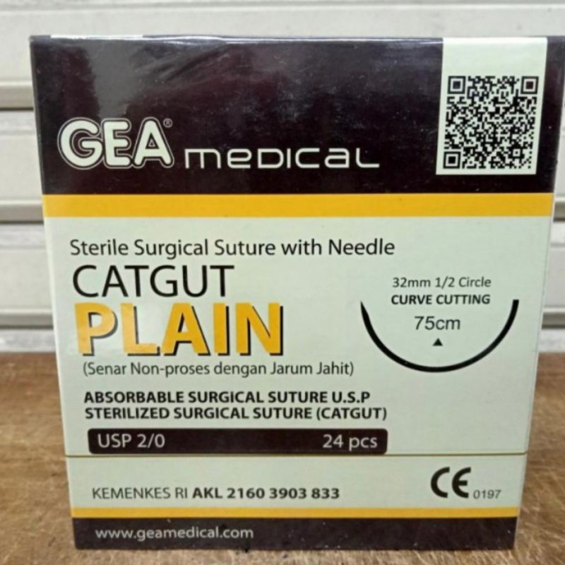 Jual Catgut Plain 2/0 + Jarum - Catgut Plain 3/0 + Jarum | Shopee Indonesia