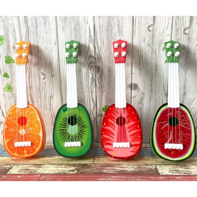 Jual Mainan Ukulele Motif Buah / Mainan Ukulele Gitar Fruit Section ...