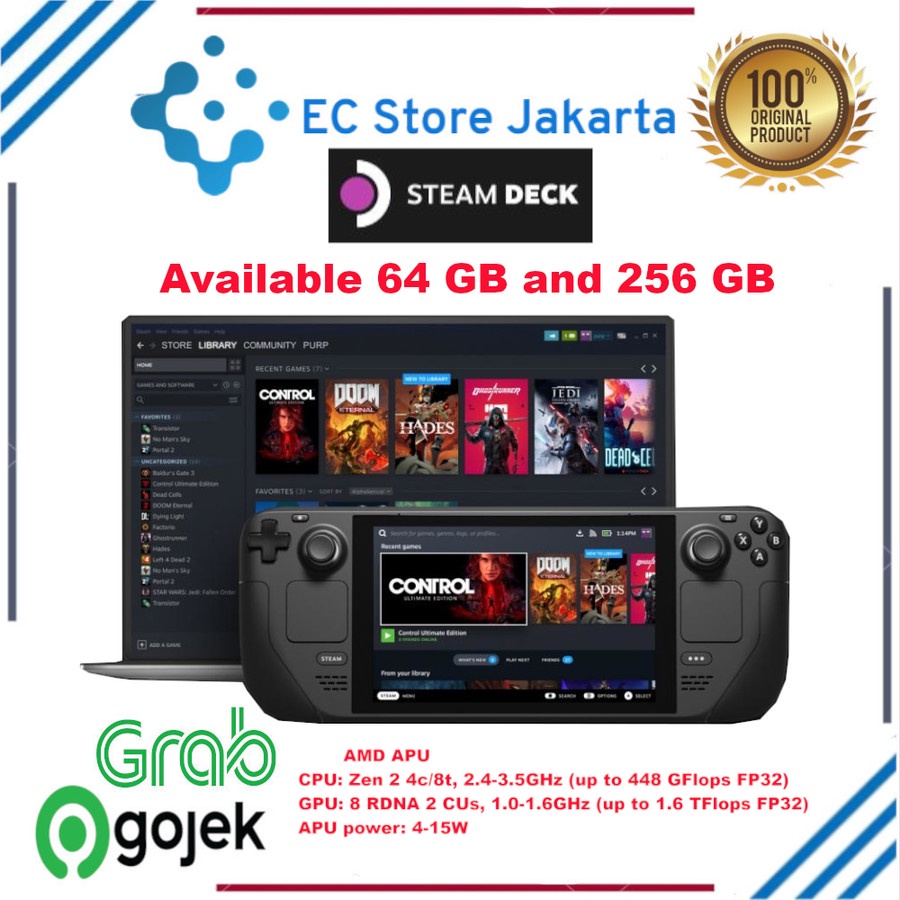 Jual Valve Steam Deck Handheld Portable Gaming PC Windows Computer ...