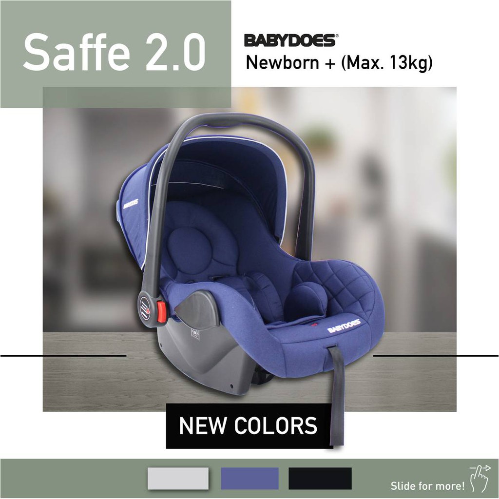 Carseat Newborn Babydoes Saffe 2.0 Artioo Pliko Puffy Infant Carrier Kursi Mobil Bayi