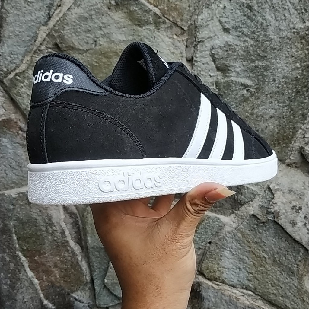 Sepatu Adidas ORIGINAL Neo Baseline Suede Black White