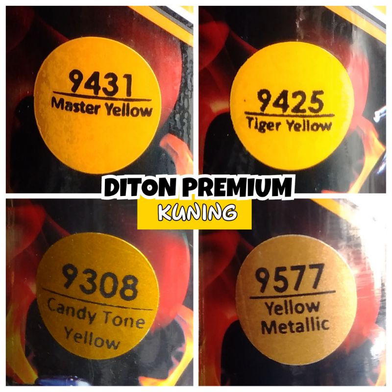 Jual Cat Semprot / Pilok Diton Premium KUNING : 9425 Tiger Yellow ...
