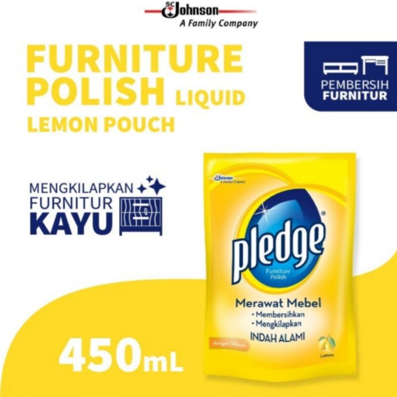 Jual Pledge Furniture Polish Lemon Pouch 410ml | Shopee Indonesia