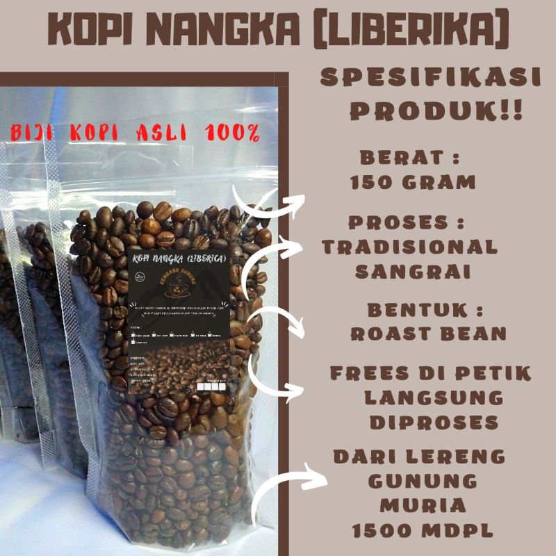 Jual Biji Kopi Nangka Kopi Liberika Khas Tempur Jepara Gram