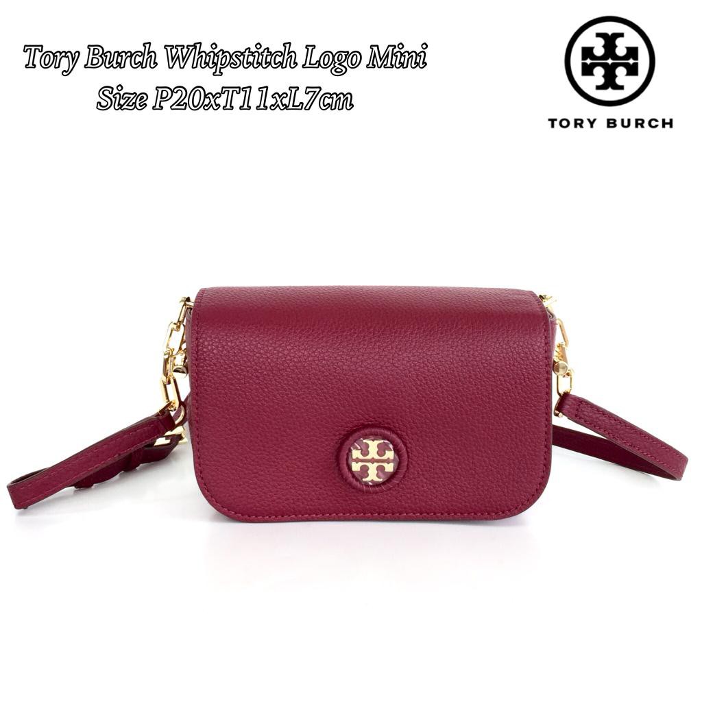 Tory burch whipstitch shop logo mini bag