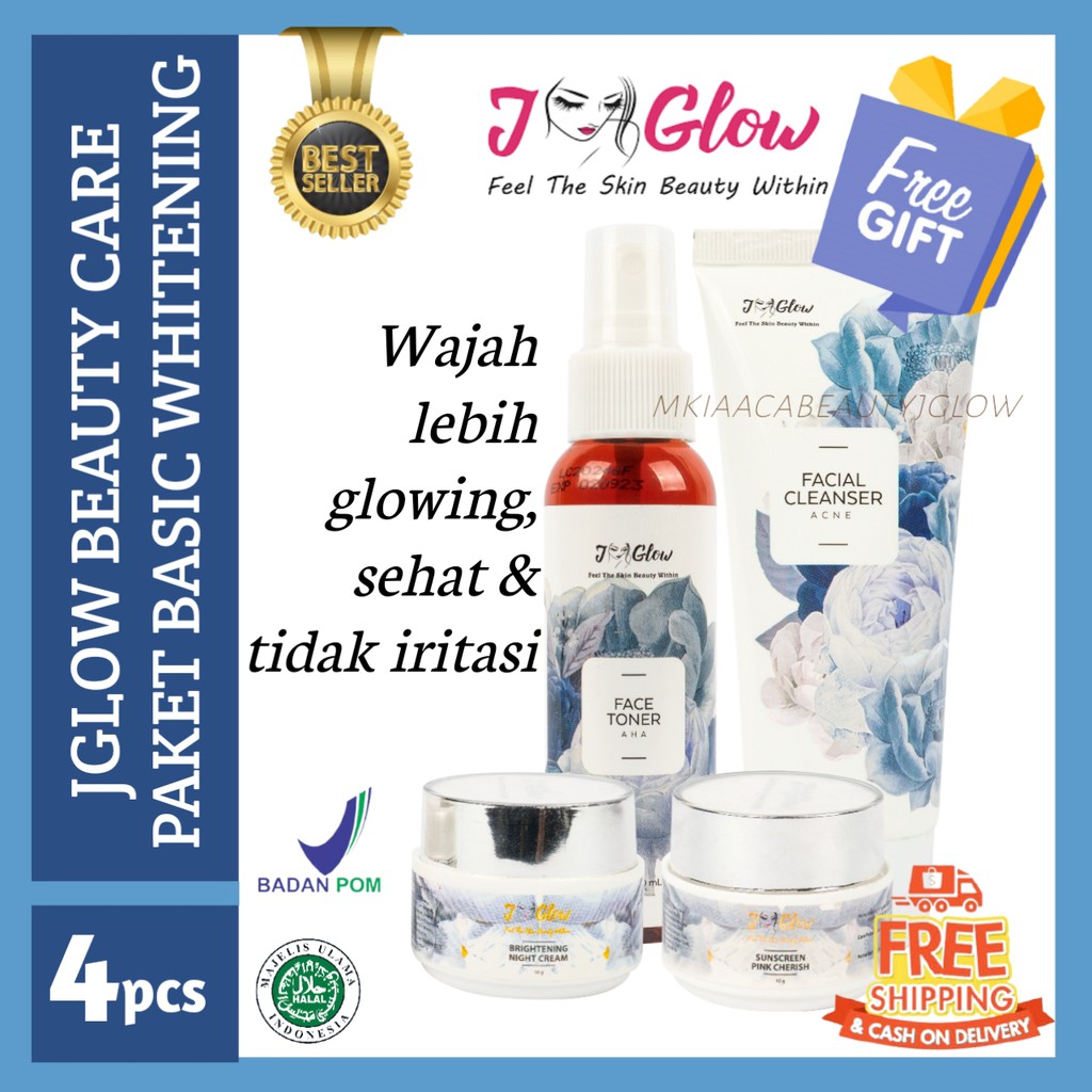 Jual Jglow Skincare Bpom Paket Basic Untuk Pemula Perawatan Wajah