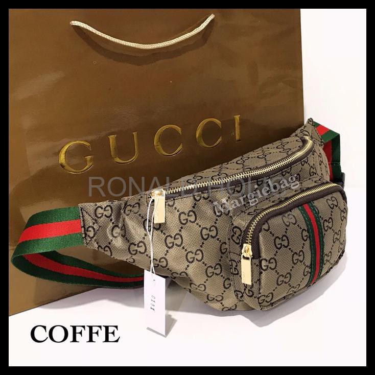 WAIST BAG PRIA ORIGINAL IMPORT GUCCI WAISTBAG TAS PINGGANG IMPORT KAN