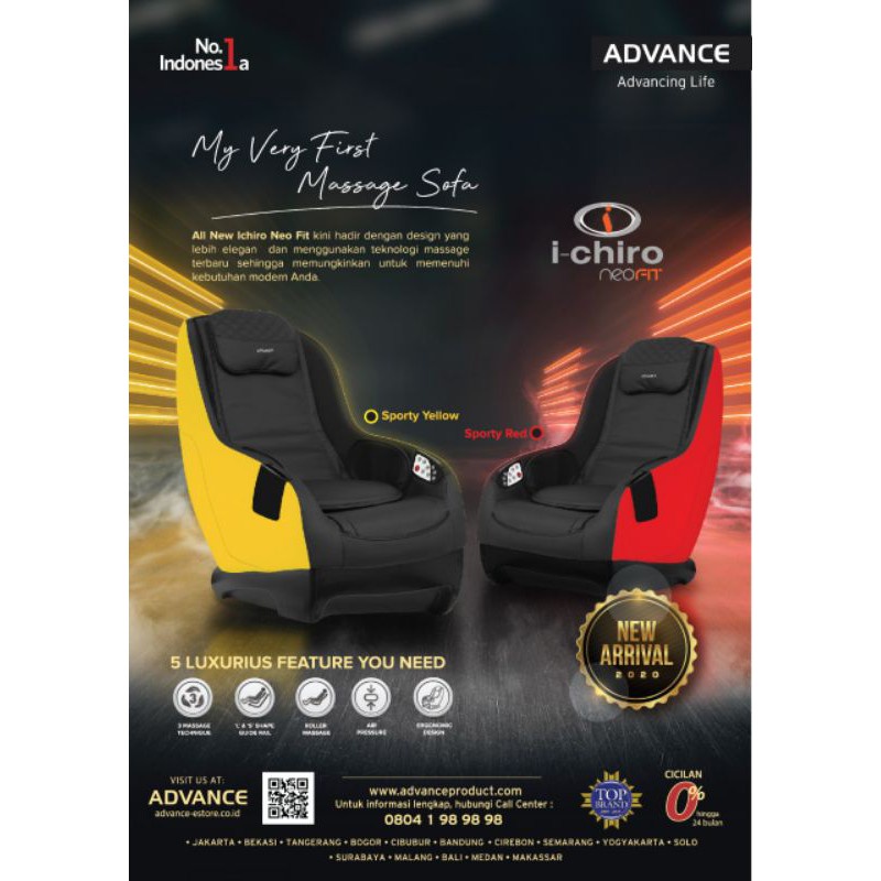 Jual Kursi Pijat Advance Ichiro Neo Fit Massage Chair Terapi Refleksi Shopee Indonesia