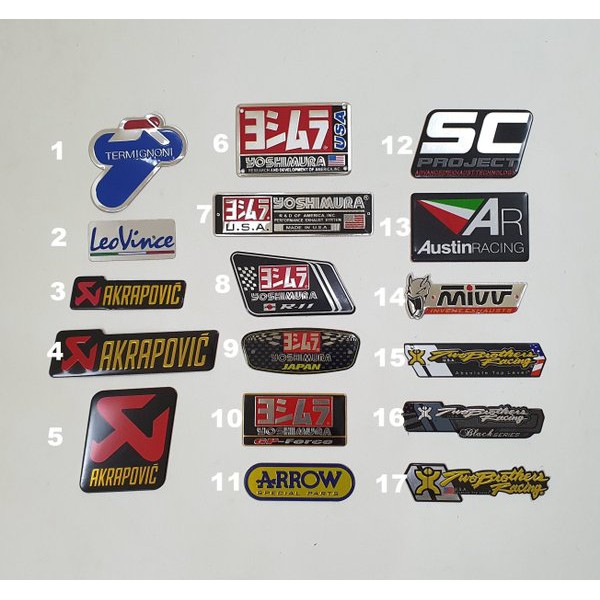 Jual Solusi Stiker Sticker Almunium Akrapovic Yoshimura SC Project ...