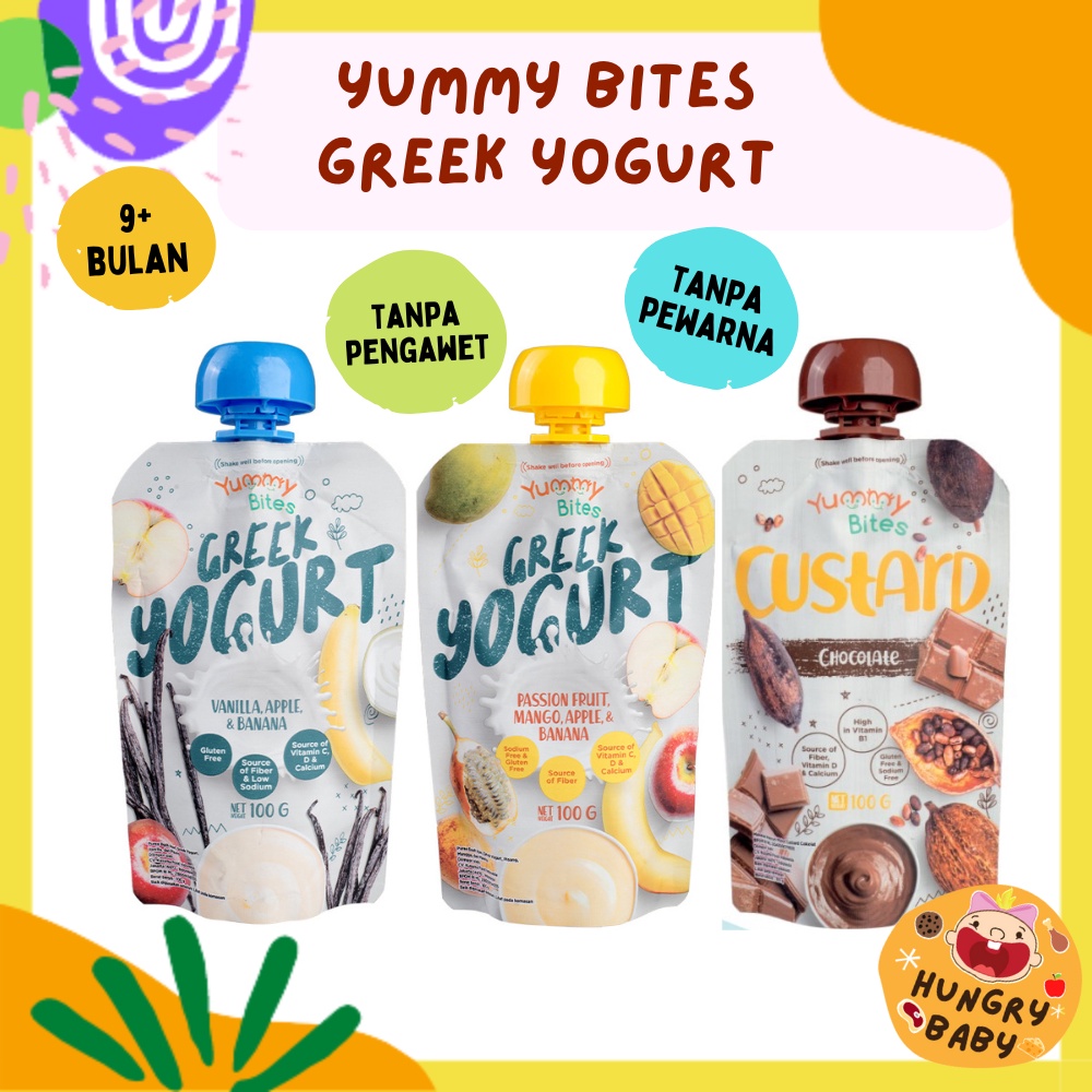 Jual Yummy Bites Greek Yogurt Bayi / Baby Yoghurt / Custard Chocolate