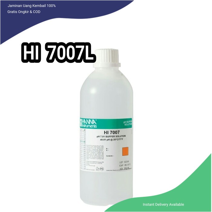 Jual Hanna instruments HI-7007L pH 7.01 Buffer Solution, 500 mL bottle ...