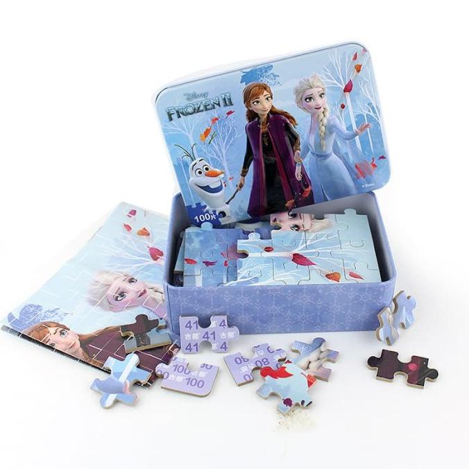 Jual FROZEN 2 DISNEY can puzzle 100 pcs FROZEN2 ELSA ANNA PUZZLE DISNEY ...