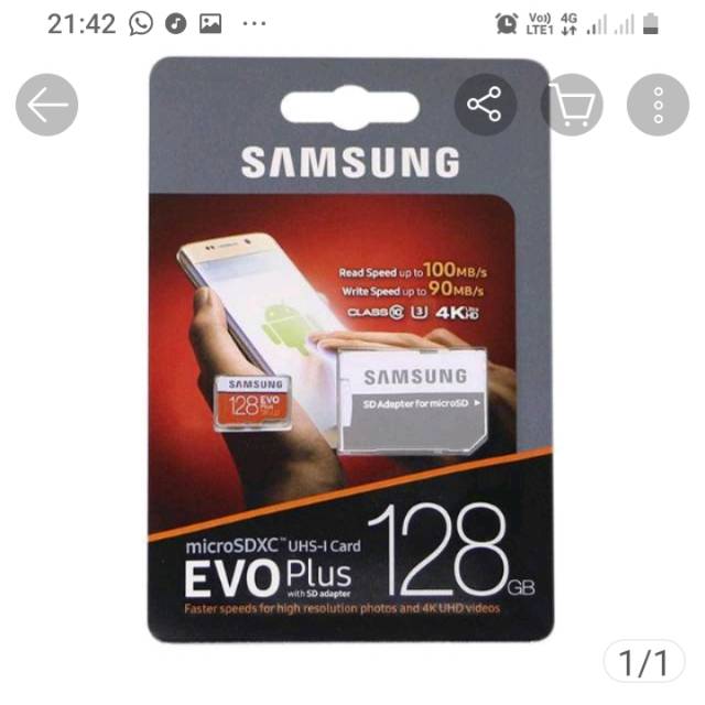 Jual Samsung EVO plus micro SD HC 128 gb | Shopee Indonesia