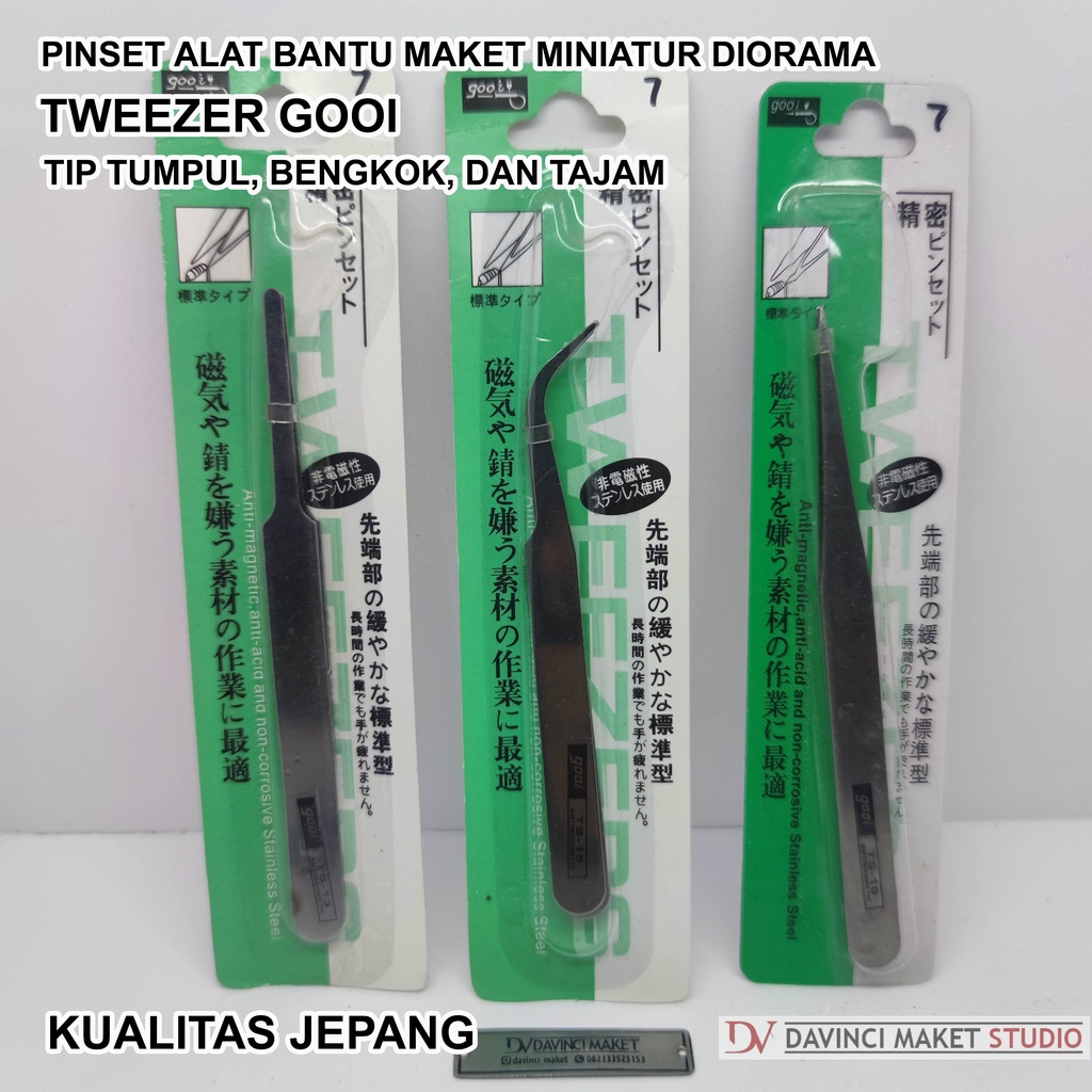 Jual Pinset Alat Bantu Maket Miniatur Diorama - Tweezer Tip Tajam ...