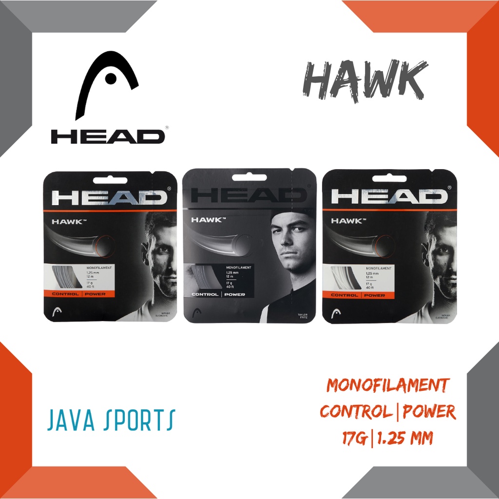 Jual Senar Tenis Head Hawk 17 | Monofilament | Control - Power | 17g ...