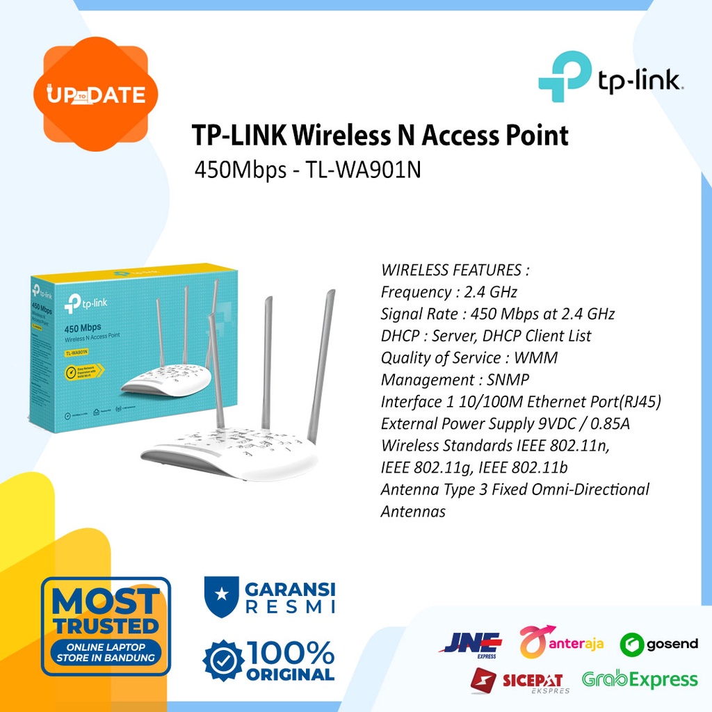 Jual TPLINK TLWA901N 450Mbps Wireless N Access Point Shopee Indonesia