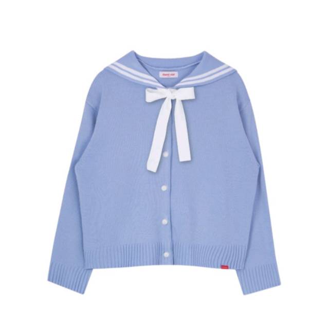 Jual HEART CLUB Sailor Collar Button Front Cardigan Shopee Indonesia