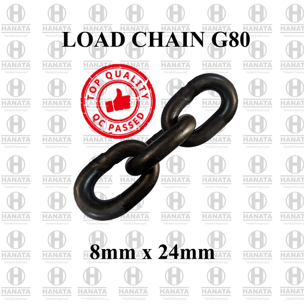 Jual Rantai Baja / Load Chain G80 8mm x 24mm | Shopee Indonesia
