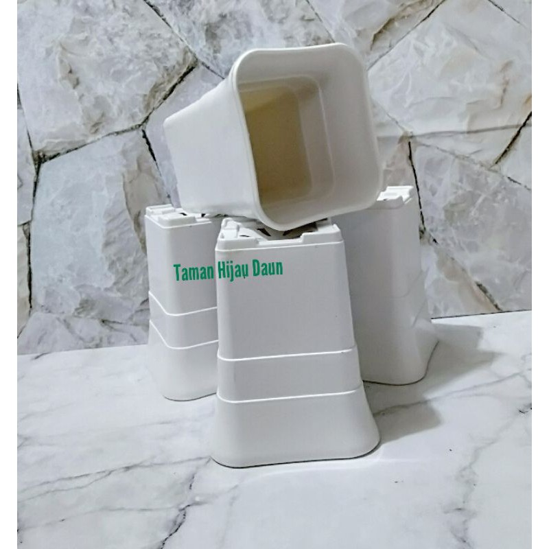 Jual Pot Tanaman Hias Ukuran Kecil Bentuk Kotak Tinggi | Shopee Indonesia
