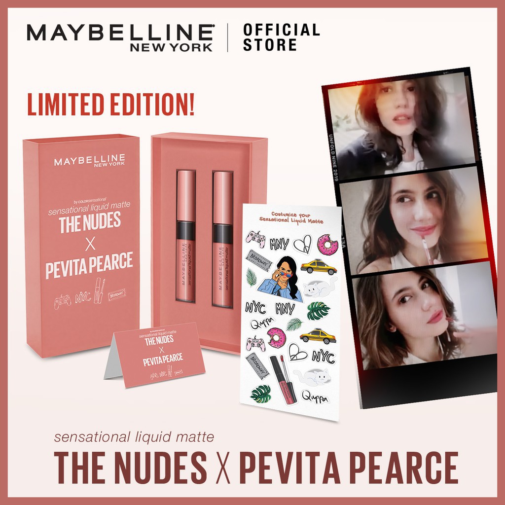 Jual Maybelline Color Sensational Liquid Matte Lipstick The Nudes x Pevita  Pearce Ombre Kit | Shopee Indonesia